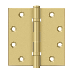 Deltana 4 1/2 x 4 1/2 Inch  Door Hinge - Brushed Brass