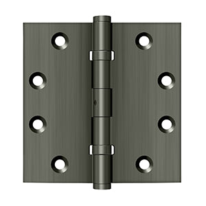 Deltana 4 1/2 x 4 1/2 Inch  Door Hinge - Antique Nickel