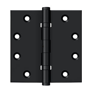 Deltana 4 1/2 x 4 1/2 Inch  Door Hinge - Flat Black