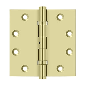 Deltana 4 1/2 x 4 1/2 Inch  Door Hinge - Unlacquered Brass