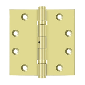 Deltana 4 1/2 x 4 1/2 Inch  Door Hinge - Polished Brass