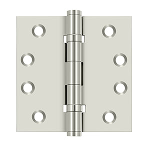Deltana 4 x 4 Inch  Door Hinge - Polished Nickel