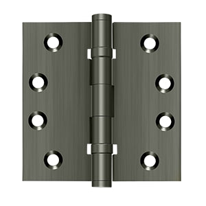 Deltana 4 x 4 Inch  Door Hinge - Antique Nickel