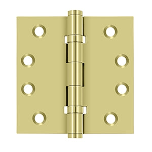 Deltana 4 x 4 Inch  Door Hinge - Polished Brass