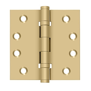 Deltana 4 x 4 Inch  Door Hinge - Brushed Brass