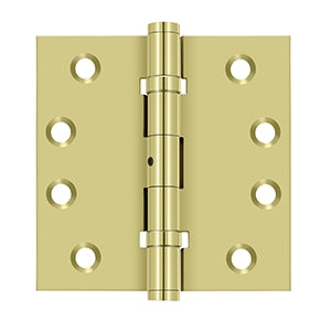 Deltana 4 x 4 Inch  Door Hinge - NRP Polished Brass