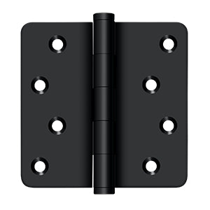Deltana 4 x 4 Inch  Door Hinge - Flat Black