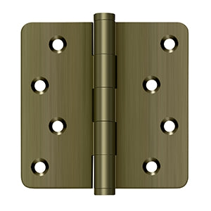 Deltana 4 x 4 Inch  Door Hinge -  Antique Brass