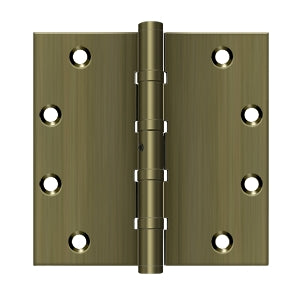 Deltana 5 x 5 Inch  Door Hinge - Antique Brass