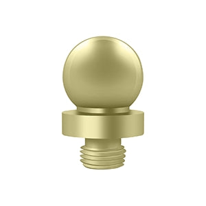 Deltana Ball Tip Door Hinge Finial -  Unlacquered Brass