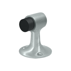 Deltana Solid Brass 3 Inch Floor Mounted Bumper - Brushed Chrome