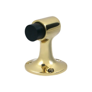 Deltana Solid Brass 3 Inch Floor Mounted Bumper - Polished Brass