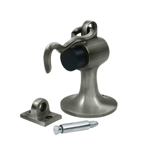 Deltana Solid Brass Cement Floor Mount Bumper - Antique Nickel