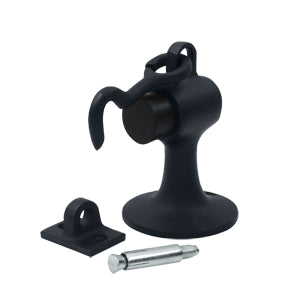Deltana Solid Brass Cement Floor Mount Bumper - Flat Black