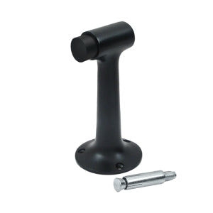 Deltana Solid Brass Heavy Duty 6 Inch Floor Mounted Bumper - Flat Black