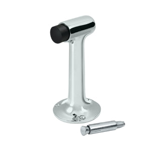 Deltana Solid Brass Heavy Duty 6 Inch Floor Mounted Bumper - Polished Chrome
