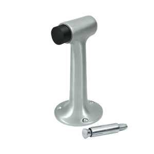 Deltana Solid Brass Heavy Duty 6 Inch Floor Mounted Bumper - Brushed Chrome