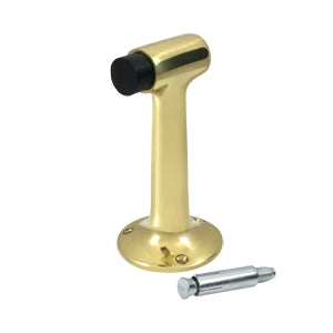 Deltana Solid Brass Heavy Duty 6 Inch Floor Mounted Bumper - Polished Brass