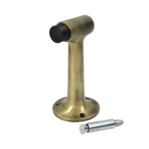 Deltana Solid Brass Heavy Duty 6 Inch Floor Mounted Bumper - Antique Brass