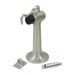 Deltana Solid Brass 6 Inch Floor Mounted Bumper - Brushed Nickel