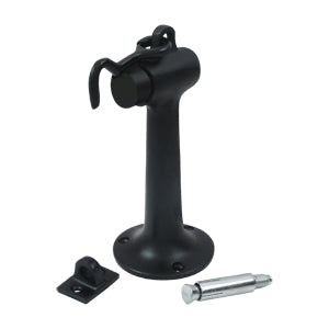 Deltana Solid Brass 6 Inch Floor Mounted Bumper - Flat Black