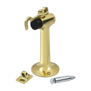 Deltana Solid Brass 6 Inch Floor Mounted Bumper - Polished Brass