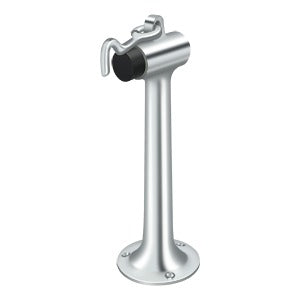 Deltana Solid Brass Heavy Duty 8 Inch Floor Mounted Bumper with Hook & Eye