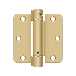 Deltana 3 1/2 x 3 1/2 Inch  Door Hinge - Brushed Brass