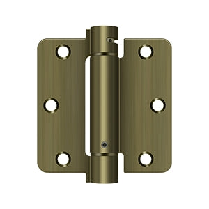 Deltana 3 1/2 x 3 1/2 Inch  Door Hinge - Antique Brass