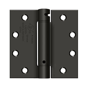 Deltana 4 1/2 x 4 1/2 Inch Square Corner Single Action, Steel Spring Hinge SOLD EACH