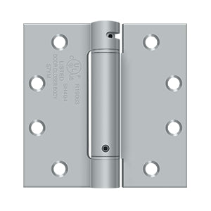 Deltana 4 1/2 x 4 1/2 Inch Square Corner Single Action, Steel Spring Hinge SOLD EACH