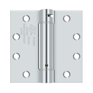 Deltana 4 1/2 x 4 1/2 Inch Square Corner Single Action, Steel Spring Hinge SOLD EACH