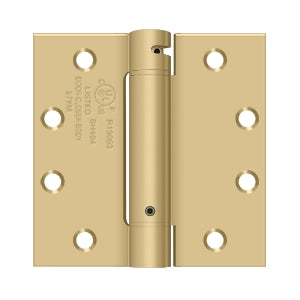Deltana 4 1/2 x 4 1/2 Inch Square Corner Single Action, Steel Spring Hinge SOLD EACH