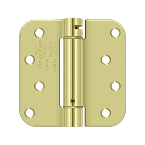 Deltana 4 x 4 Inch 5/8 Inch Radius Corner Single Action, Steel Spring Benchmark Hinge - Each
