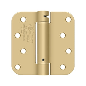 Deltana 4 x 4 Inch 5/8 Inch Radius Corner Single Action, Steel Spring Benchmark Hinge - Each