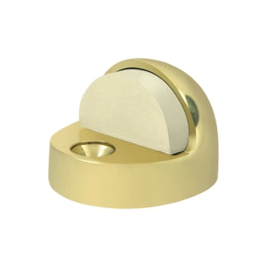Deltana Solid Brass High Profile Dome Bumper Stop - Polished Brass