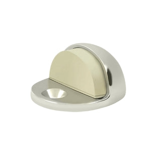 Deltana Solid Brass Low Profile Dome Bumper Stop - Polished Nickel