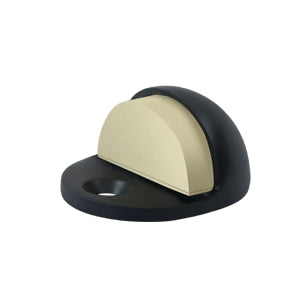 Deltana Solid Brass Low Profile Dome Bumper Stop - Flat Black