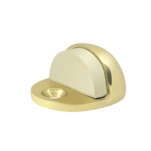 Deltana Solid Brass Low Profile Dome Bumper Stop - Polished Brass
