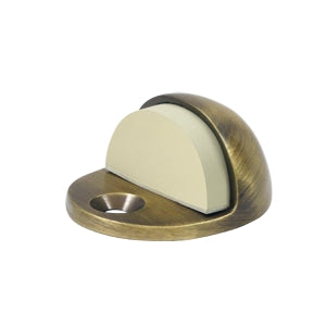 Deltana Solid Brass Low Profile Dome Bumper Stop - Antique Brass