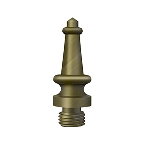 Deltana Steeple Door Hinge Finial - Antique Brass