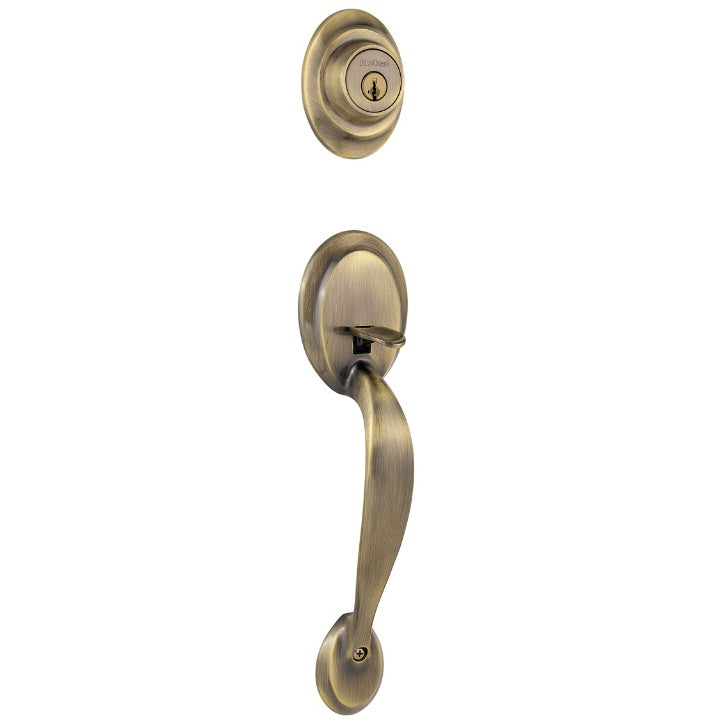 Kwikset Dakota handleset in Antique Brass