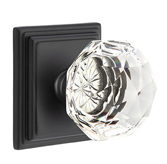 Emtek Diamond Crystal Knob with Wilshire Rosette