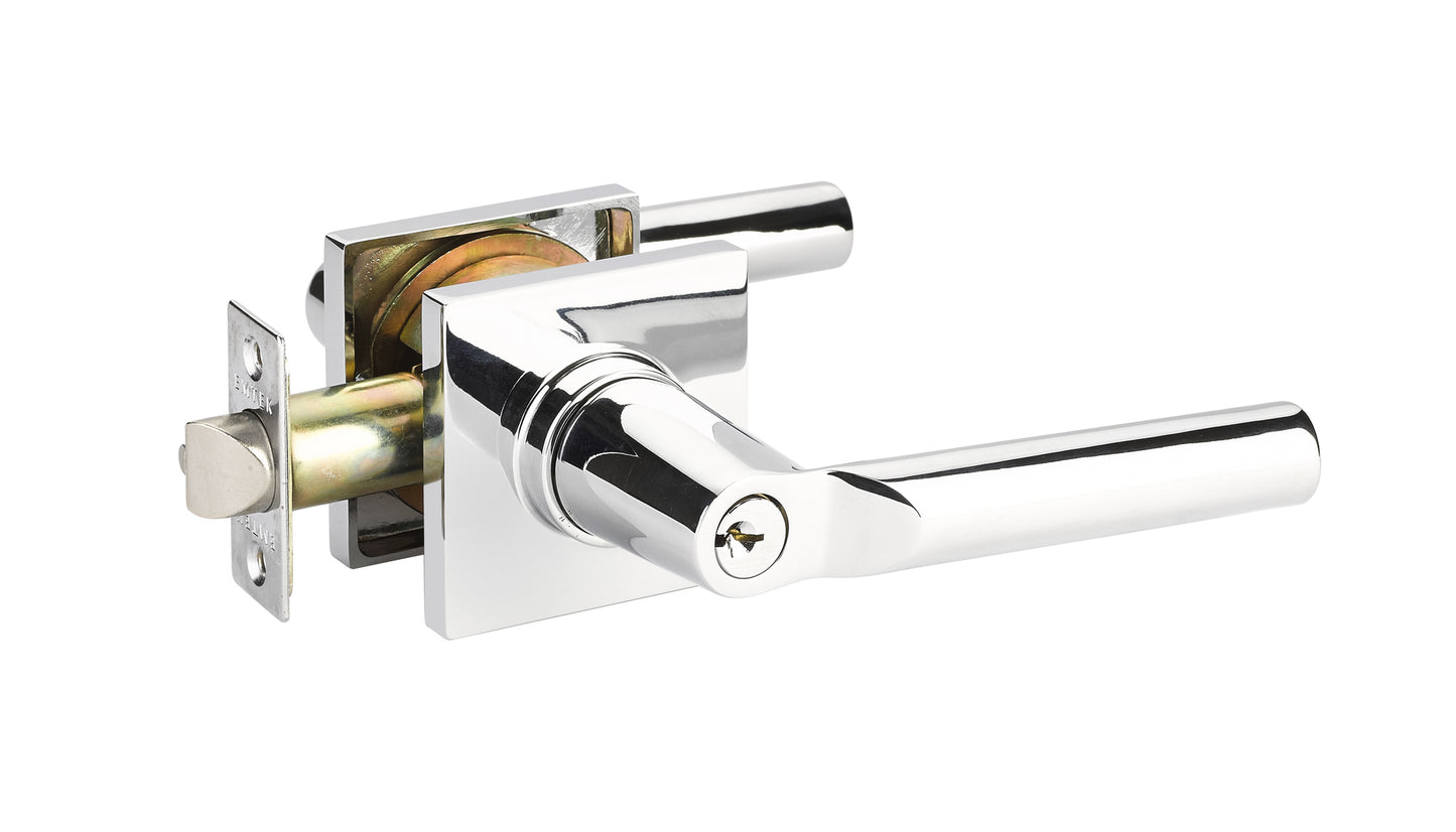 Emtek Hanover Keyed Modern Lever Square Rosette