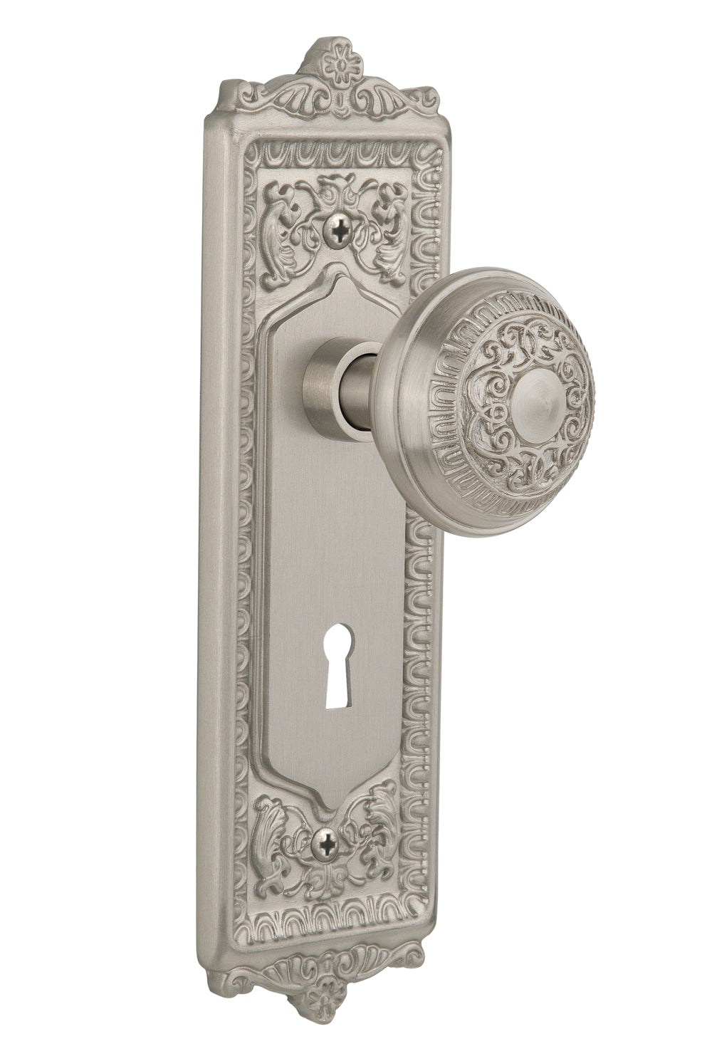 Nostalgic Warehouse Egg and Dart Plate with Egg and Dart Knob - Mortise Lock