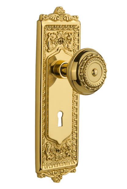 Nostalgic Warehouse Egg and Dart Plate with Meadows Knob - Mortise Lock