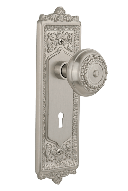 Nostalgic Warehouse Egg and Dart Plate with Meadows Knob - Mortise Lock