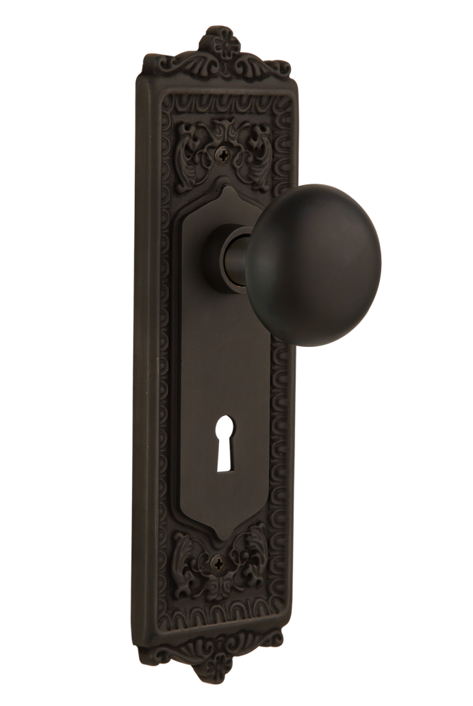 Nostalgic Warehouse Egg and Dart Plate with New York Knob - Mortise Lock