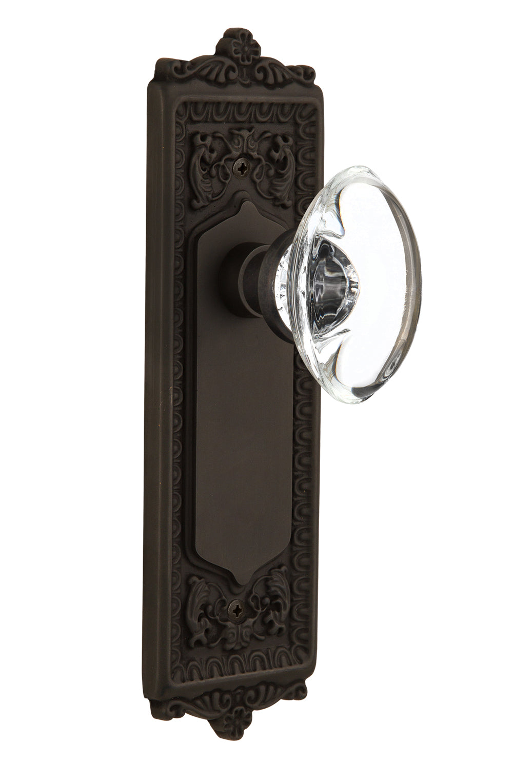 Nostalgic Warehouse Egg & Dart Plate with Oval Crystal Knob