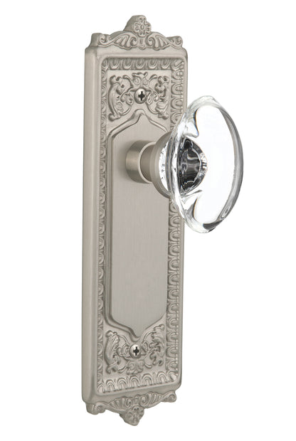 Nostalgic Warehouse Egg & Dart Plate with Oval Crystal Knob